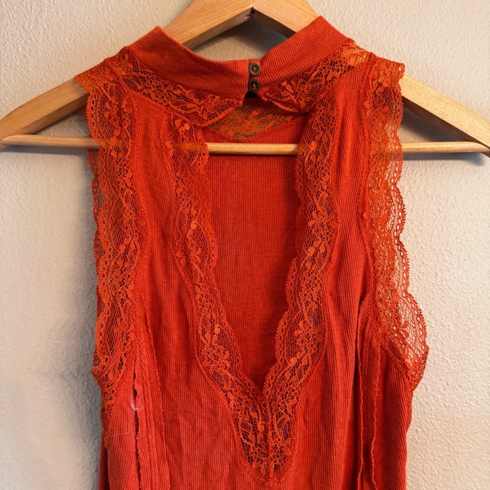 Free People‎ Dale Lace Trim Tank